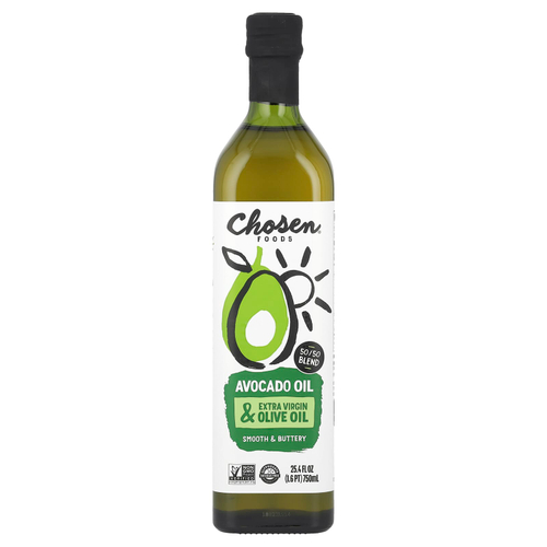 Chosen Foods, Масло авокадо и оливковое масло холодного отжима, 750 мл (25,4 жидк. унц.)