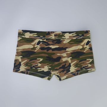 Мужские трусы хипсы коричневые с камуфляжным принтом Aussiebum