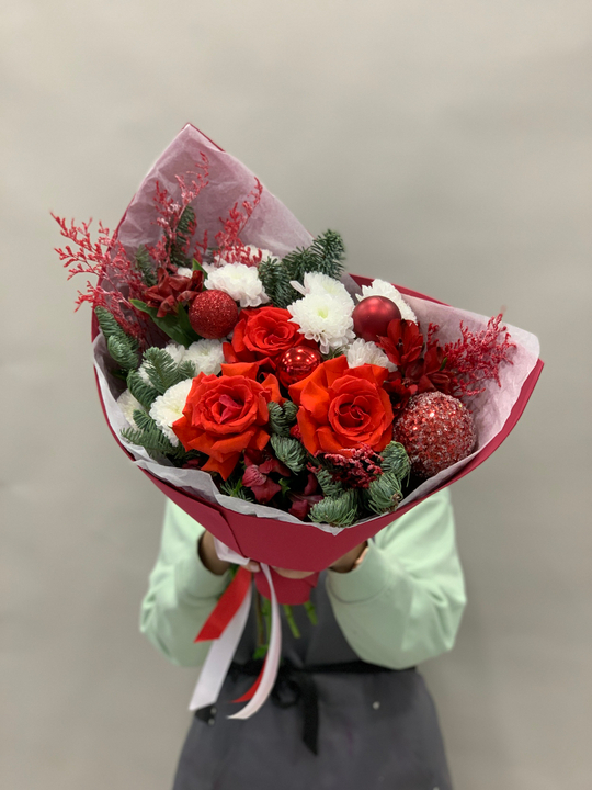 Букет цветов Дед Мороз