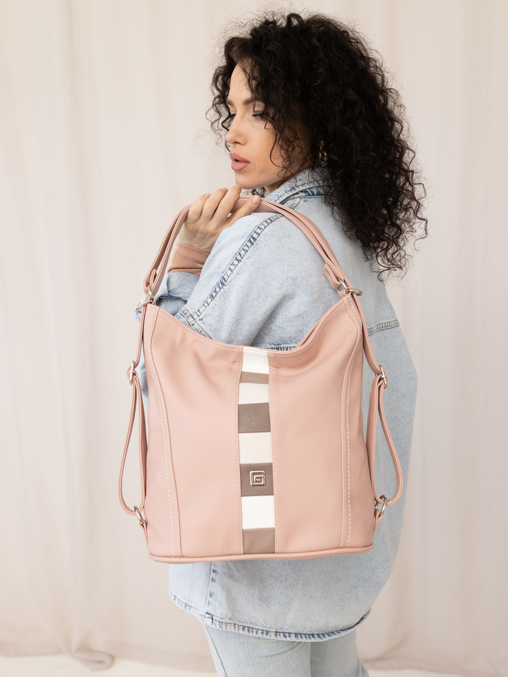 GERA Сумка-рюкзак женская через плечо, трансформер