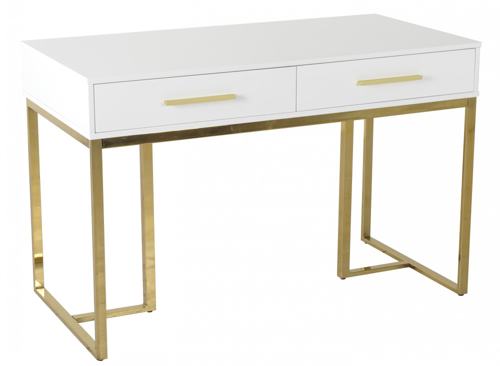 Стол-консоль Ist Casa Армада, 120х60х78 см, белый, золото