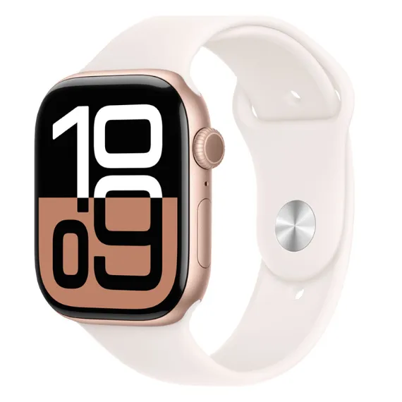 Часы Apple Watch Series 10 46mm Rose Gold Aluminium Case, Sport Band (Light Blush) S/M