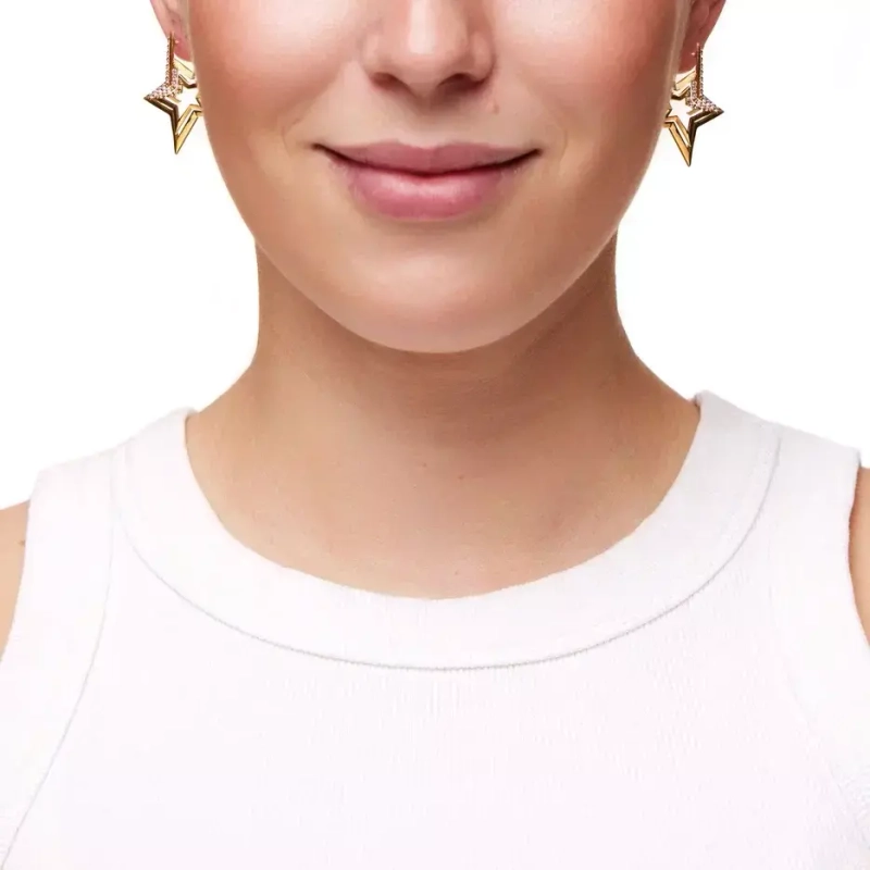 Серьги Золотая Путеводная Звезда