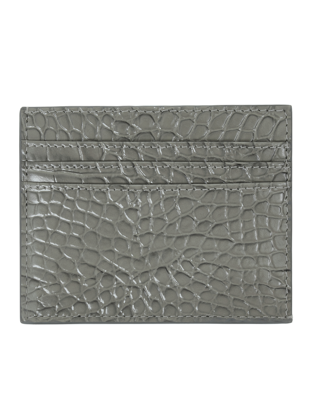 Картхолдер METROPOLITAN CROCO серого цвета