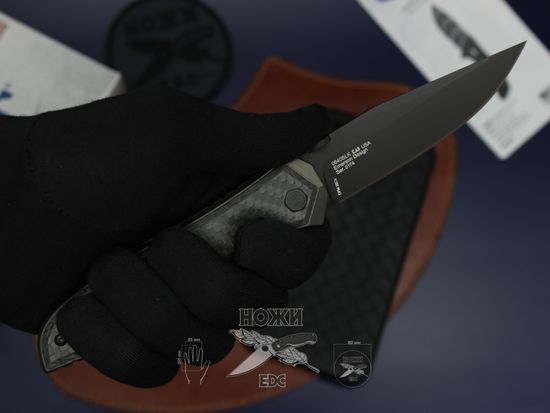 Складной нож Zero Tolerance 0640BLK c клинком из стали CPM-20CV, рукоять титан / карбон