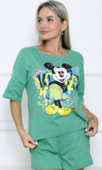 [m]Комплект женский шорты+футболка М604