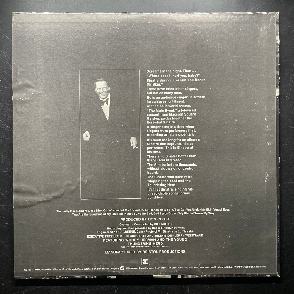 Sinatra ‎– The Main Event - Live (США 1974г.)
