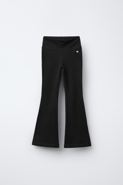 ZARA РАСКЛЕШЕННЫЕ ЛЕГИНСЫ, ЧЕРНЫЙ