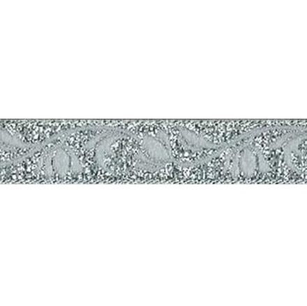Лента жаккардовая 16 мм "Gamma", отделочная, цв.серебро