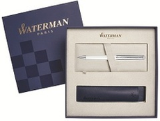 Подарочный набор Шариковая ручка Waterman Hemisphere Deluxe, White CT с чехлом