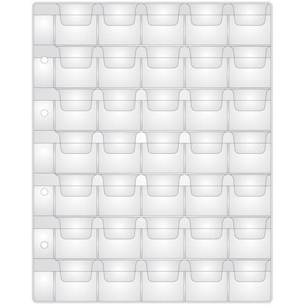 Лист для монет А4, 200х250, на 35 ячеек, OfficeSpace Optima