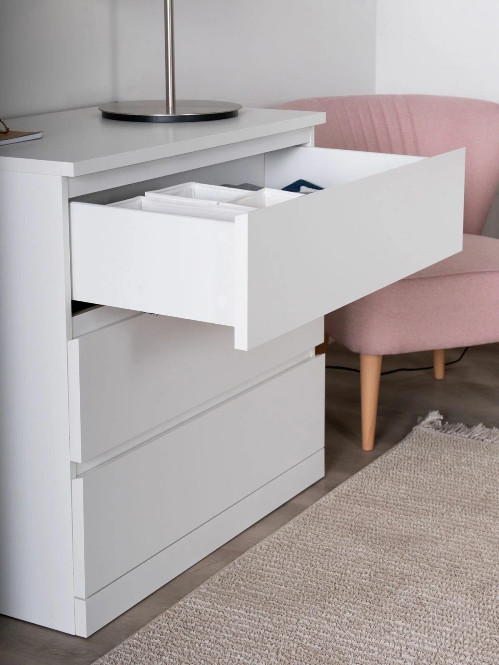 Комод Варма Прайм 3, 80*77*48 см, белый