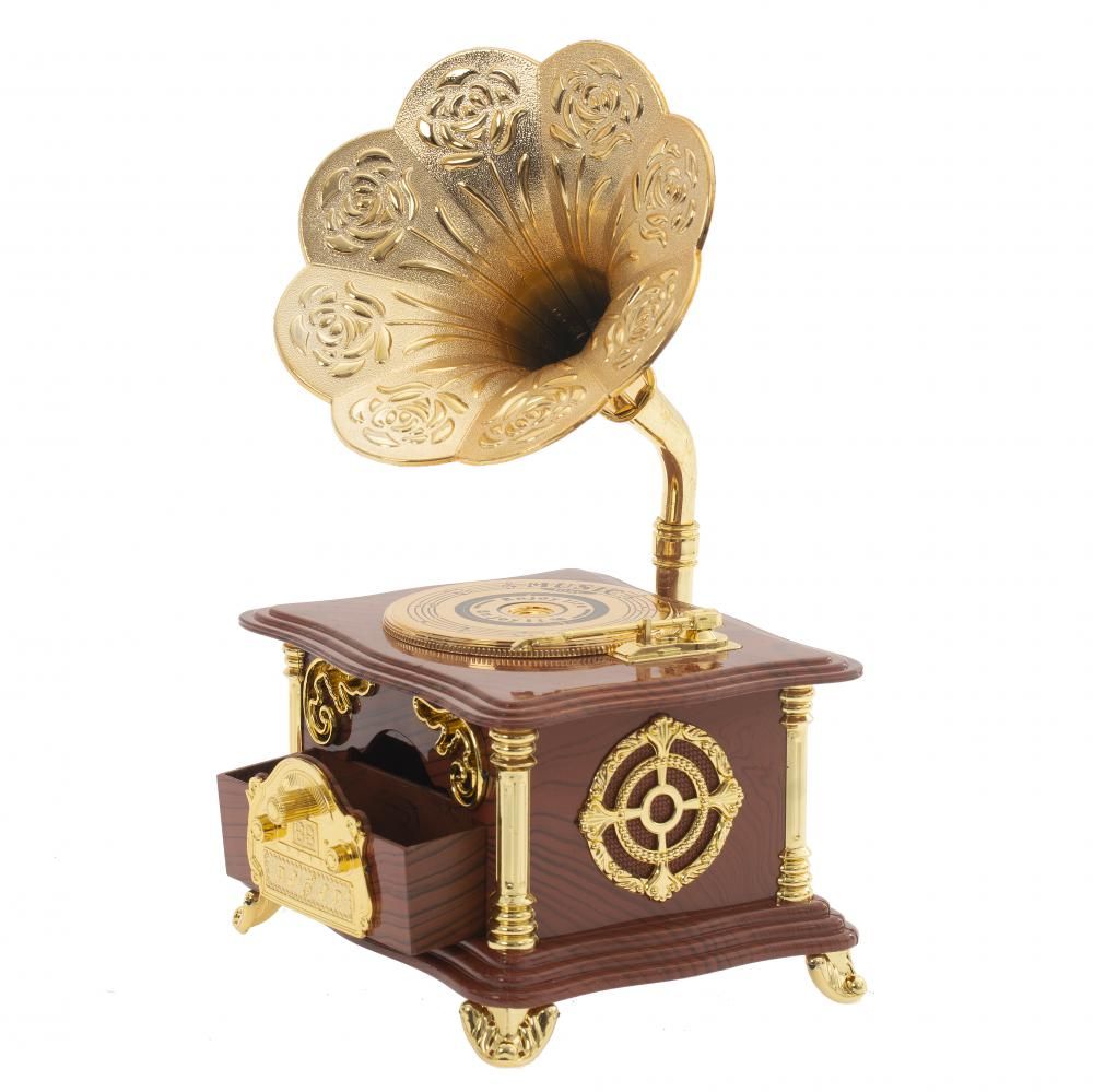 GAEM Изделие декоративное "Граммофон" (музык.), L15,5 W12 H27 см