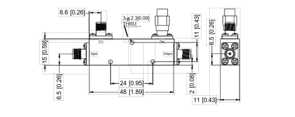 LT-DC-240-20DB, Направленный ответвитель, 2.92mm, 20dB