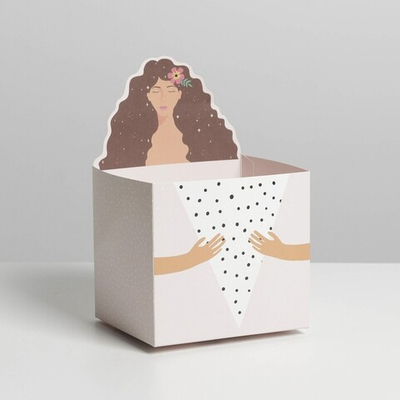 Подарочная коробка открытая "девочка" 12 × 20 × 10 см