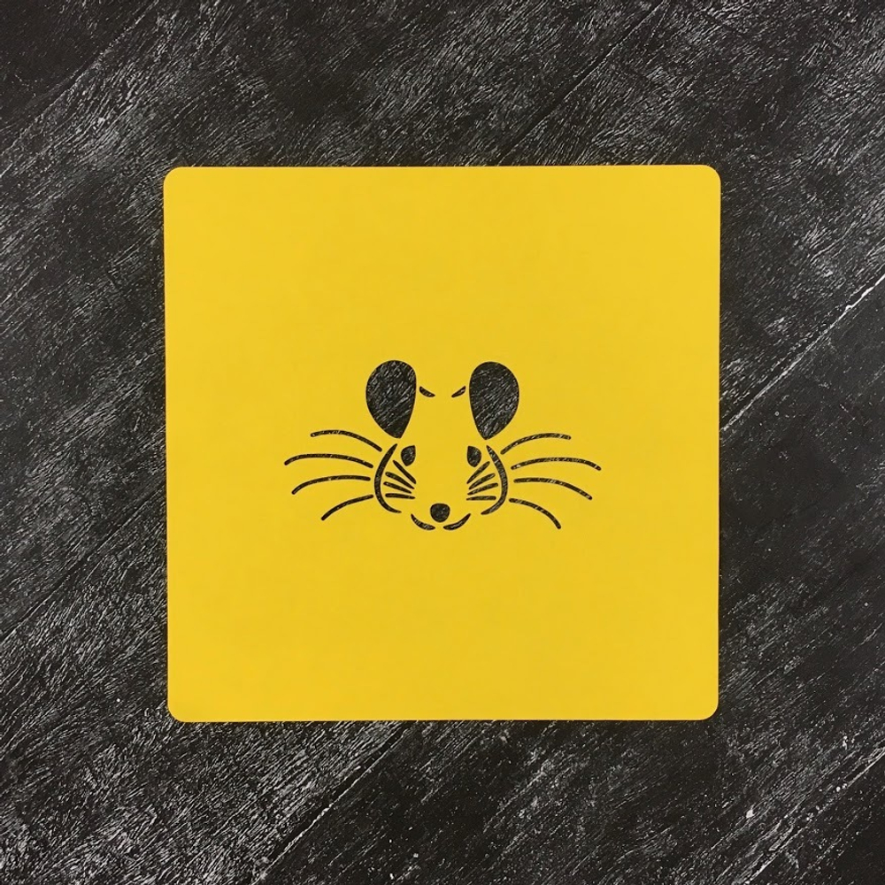 Мышка №70 трафарет