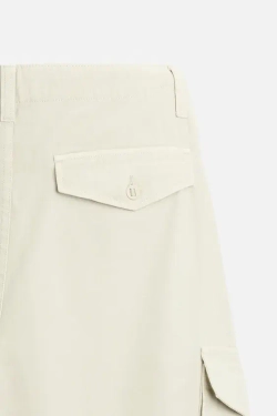 ZARA БРЮКИ КАРГО RELAXED FIT, КАМЕННО-СЕРЫЙ