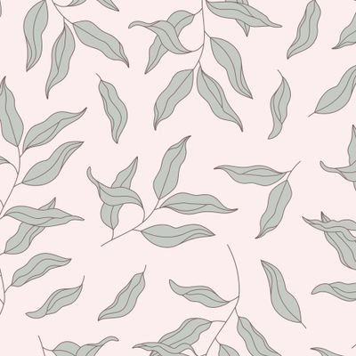 Серо-зелёные листья на розовом