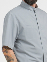 Серая мужская рубашка-китель "Мир" для повара и кондитера NVDesign