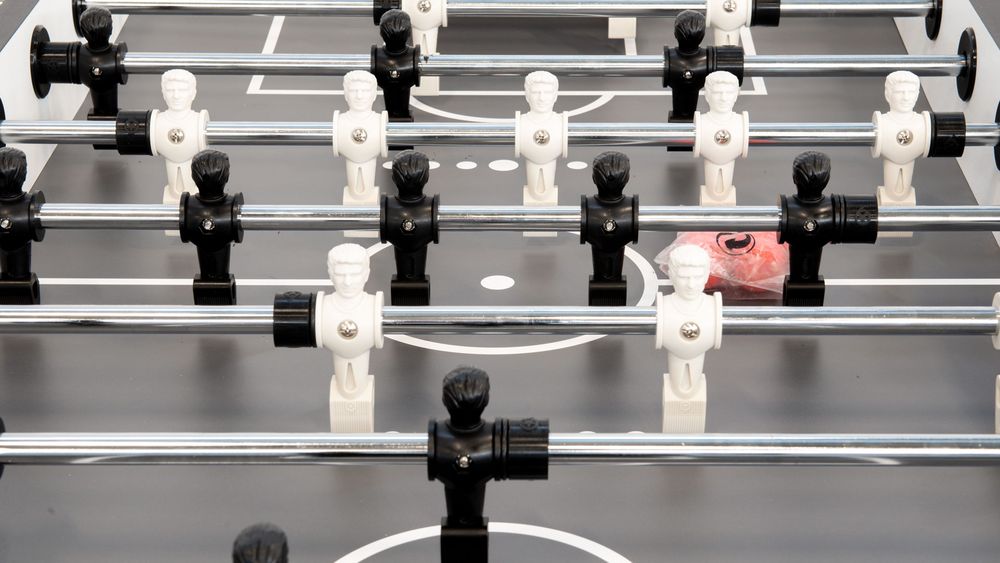 Настольный футбол (кикер) "Prime" черно-серый