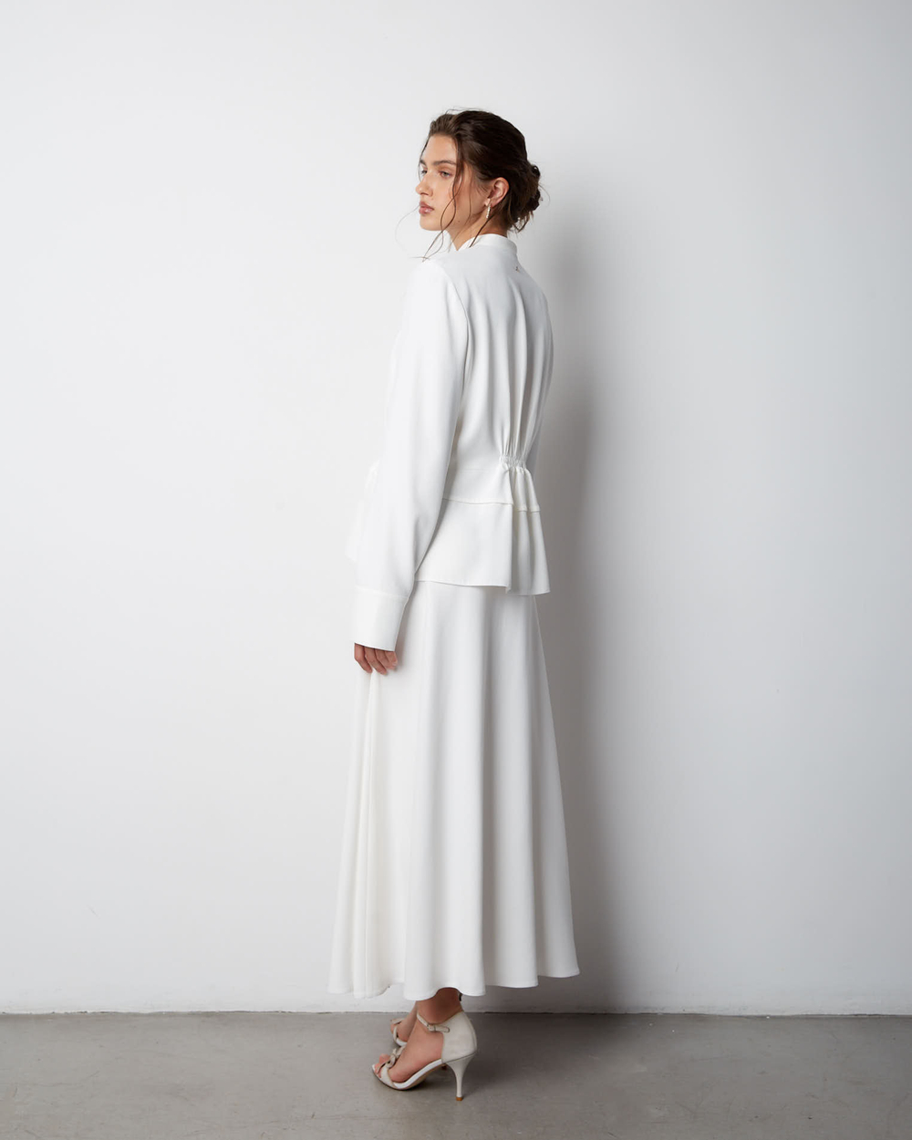 Юбка из смесовой вискозы Александр Маккуин белый