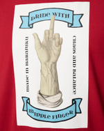 UNDERCOVER ФУТБОЛКА КРАСНАЯ PRIDE WITH MIDDLE FINGER