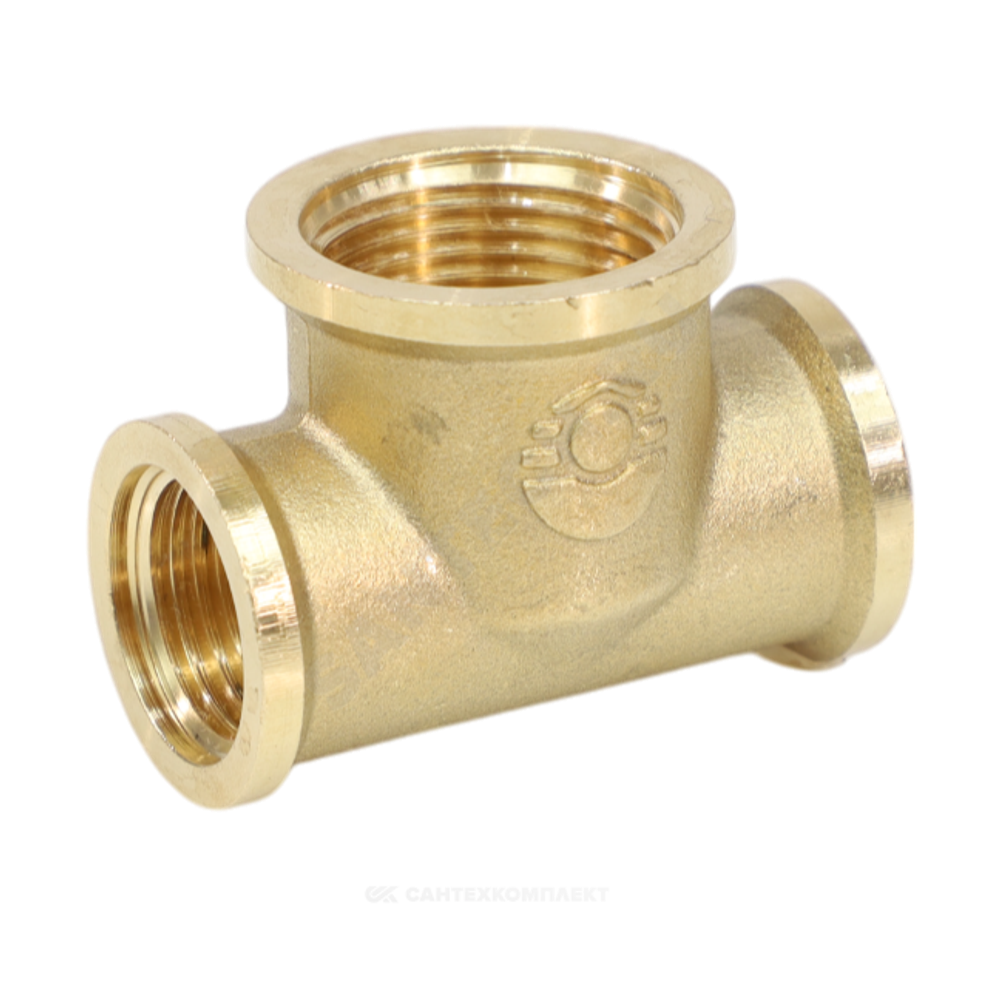 Тройник латунь переходной Ду 25х20х25 (1"х3/4"х1") ВР VALFEX VF.750.L.100.034.100