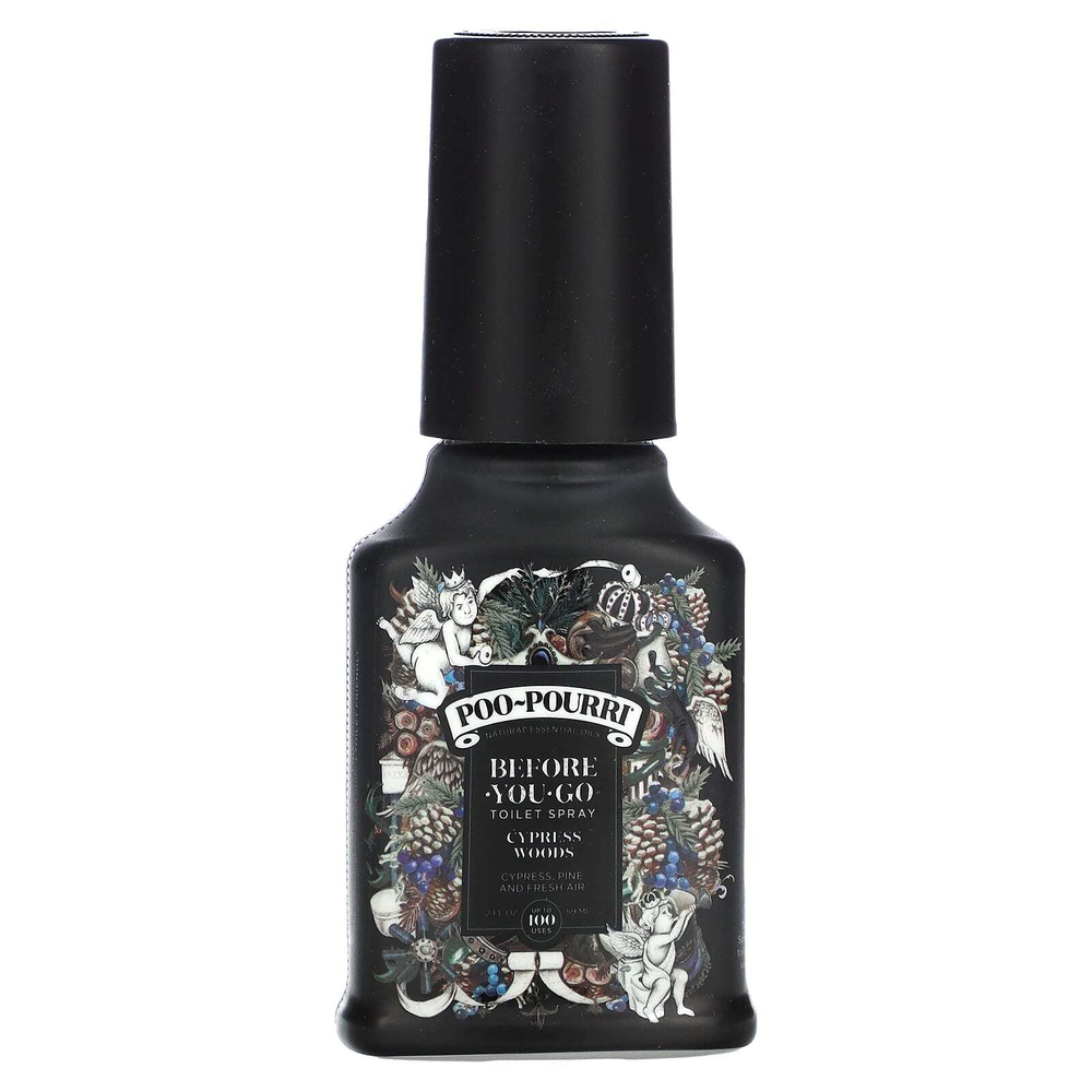 Poo-Pourri, Before-You-Go®, спрей-освежитель для туалета, кипарис, 59 мл (2 унции)