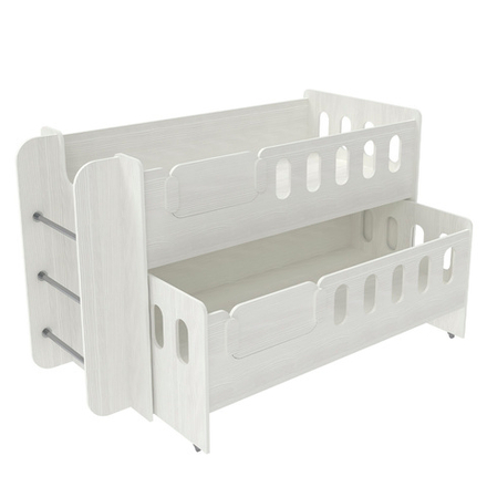 Двухъярусная выкатная кровать КарИВи Чудо 9 80x160 Белое Дерево Белое Дерево