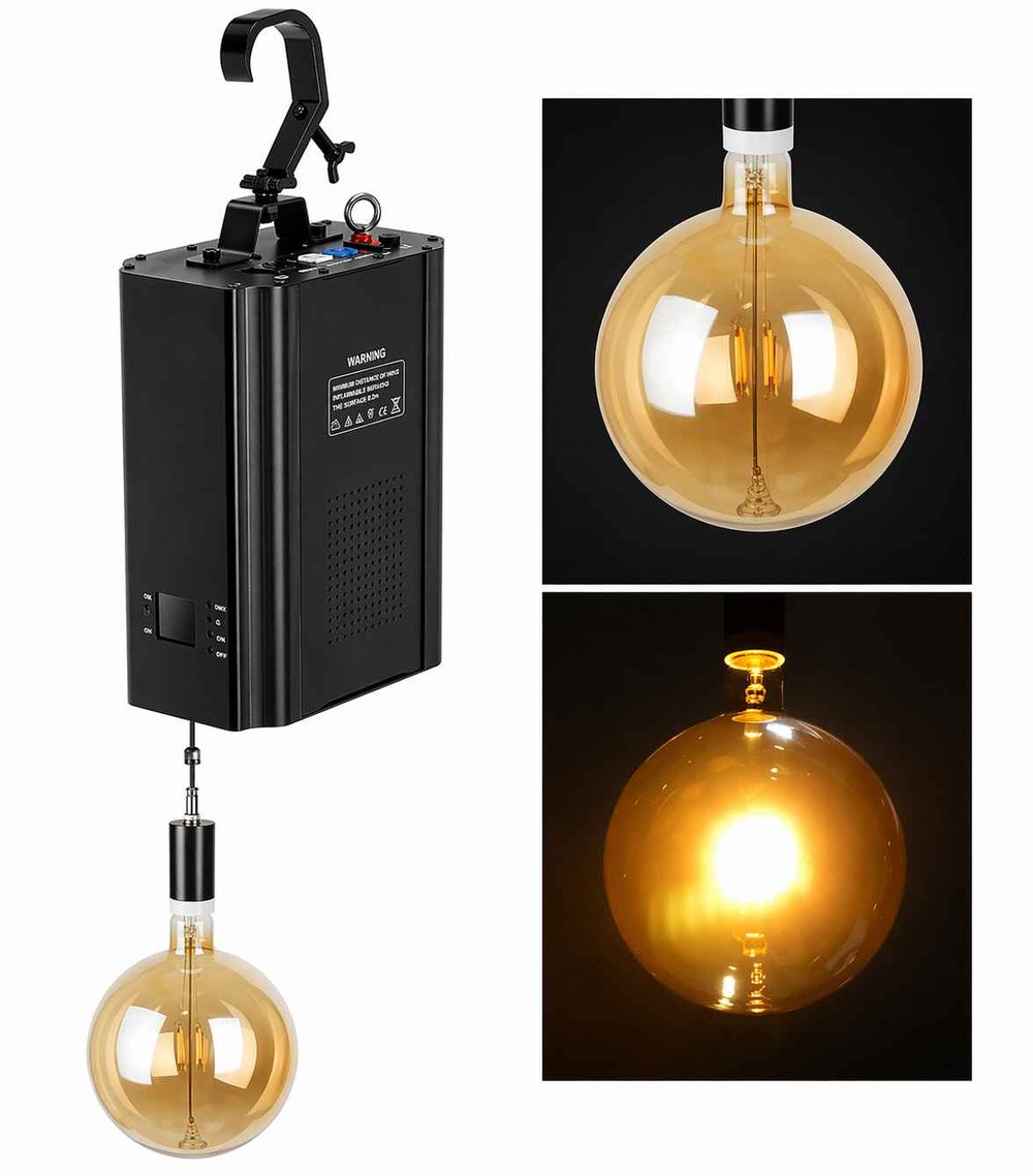 Kinetic Bulb D21 см — кинетическая лампа Warm White с одной лебёдкой