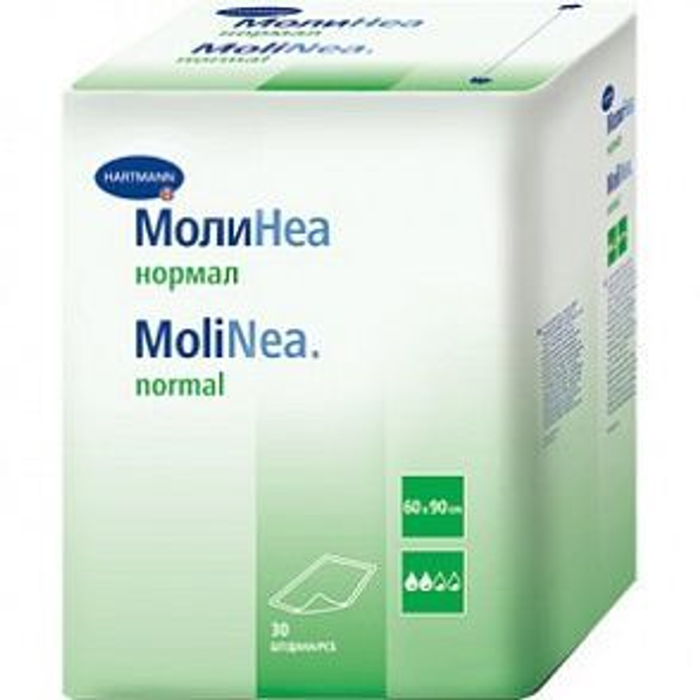 MoliNea normal - МолиНеа нормал - Впитывающие пеленки: типоразмер 60 х 90, 80 г/м2, 30 шт.