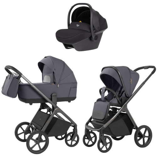 Коляска Carrello Vector 2025 CRL-6551 Nova DK791 Black Line 3 в 1 Ultimate Grey