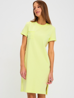 Домашнее платье из трикотажа с карманом