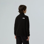 Детская флисовая кофта The North Face Teen Glacier 1/4 Zip чёрная