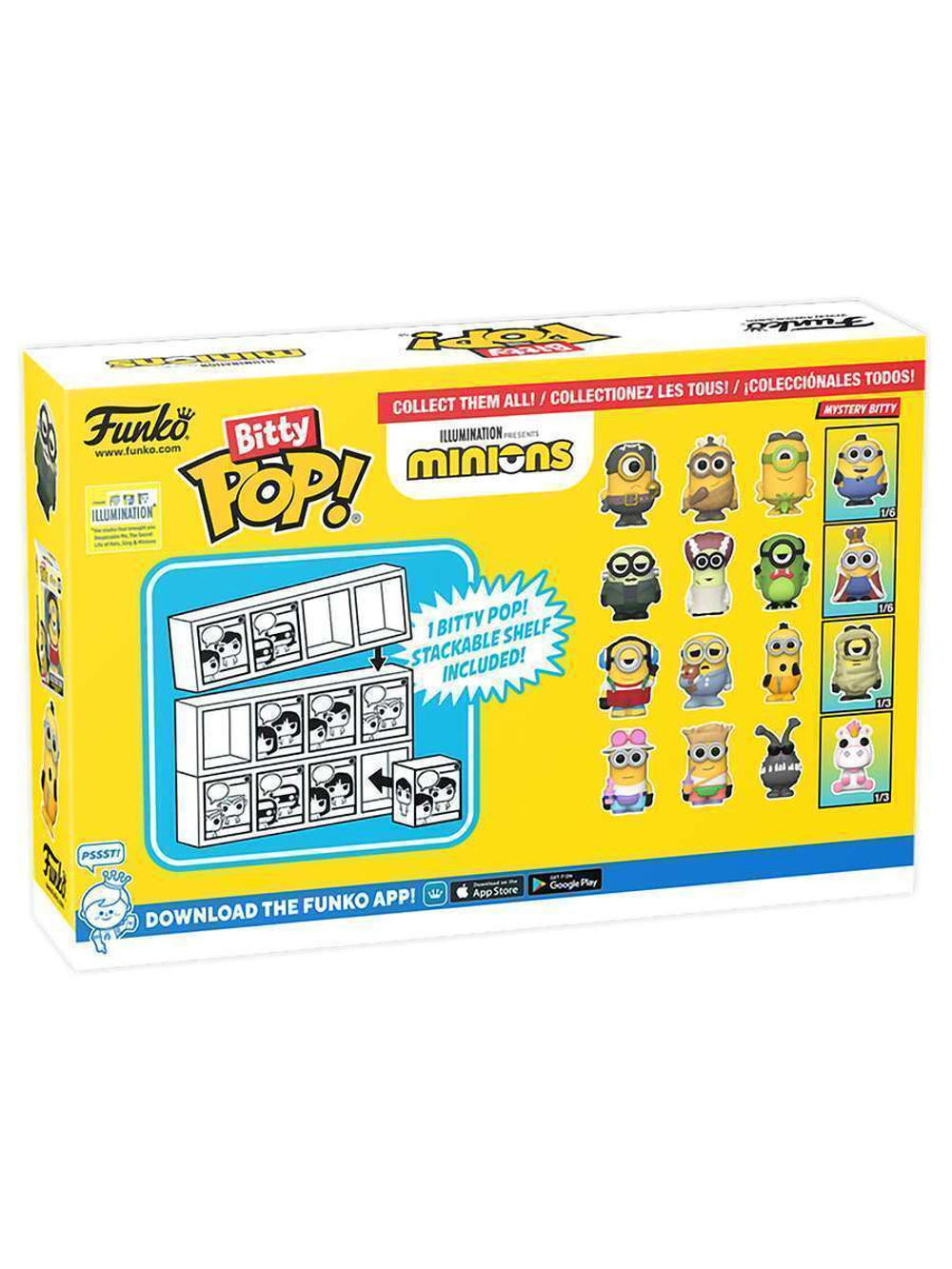 Фигурка Funko Bitty POP! Minions Eye,Matie+Cro-Minion+Au Naturel+Mystery (1 of 4) 4PK 73035