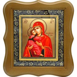 Владимирская икона Божьей Матери на холсте.