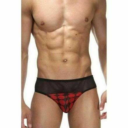Мужские трусы тонги красные с принтом LaBlinque LB15138