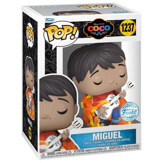Фигурка Funko POP! Disney Coco Miguel w/guitar (GW) (Exc) (1237) 66371 / Фигурка Фанко ПОП! по мотивам мультфильма "Тайна Коко", Мигель Ривера
