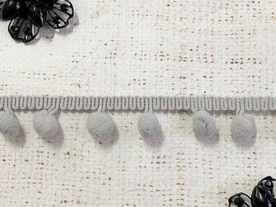 Тесьма/бахрома с помпонами, ш. 2,5 см