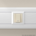 Кнопка модульная, "Avanti", "Ванильная дымка", 1 модуль