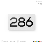 Номер на дверь 286, табличка на дверь для офиса, квартиры, кабинета, аудитории, склада, белая 120х70 мм, Айдентика Технолоджи