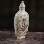 Китайская табакерка из слоновой кости с изображением птицы Феникс — Фэнхуан