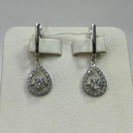 Серьги из золота с фианитами