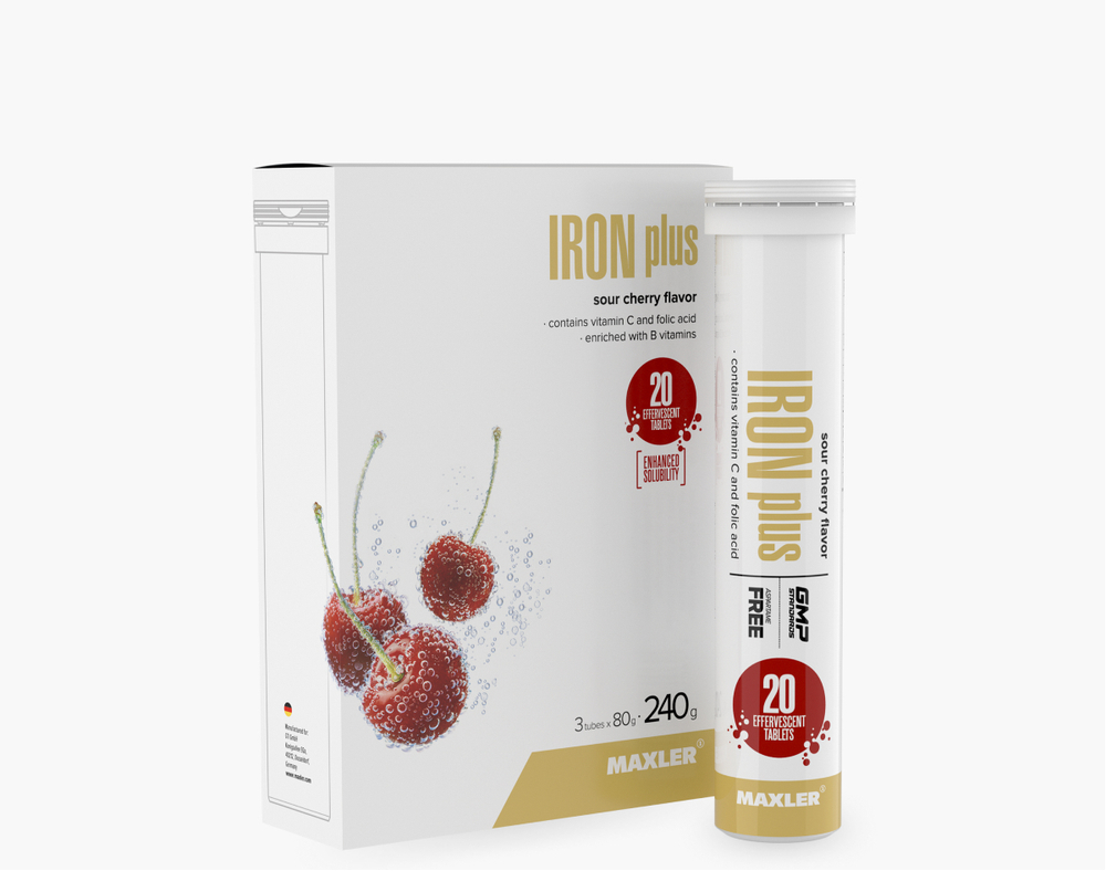 БАД Iron Plus 20 шипучих таблеток (Maxler)