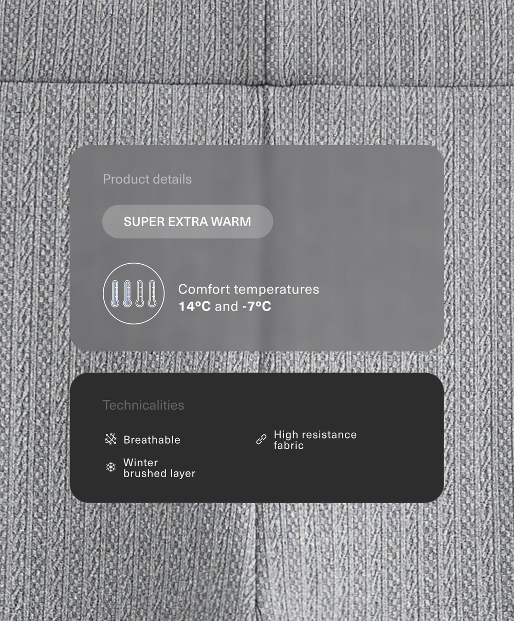 OYSHO Теплые легинсы с высокой посадкой и длиной до щиколотки, серый меланж