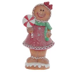 GAEM Фигурка декоративная с подсвет "Пряник: Мальчик/Девочка",(3хAAA), L21 W10,5 H42 см, 2в.