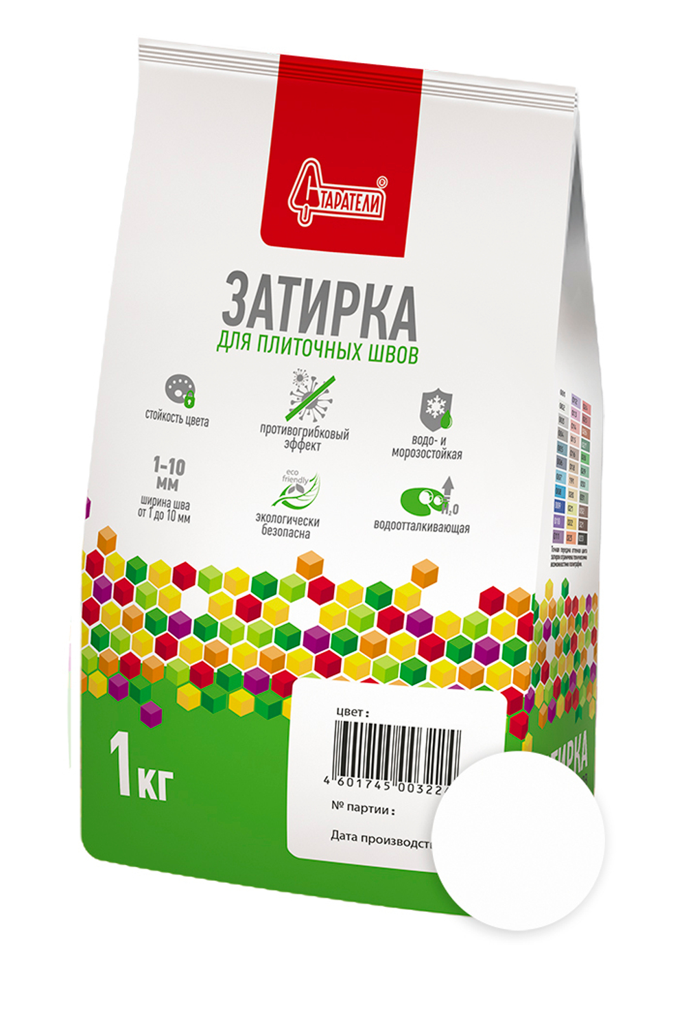 Затирка Старатели 1кг для швов №002 Белая