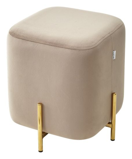 Пуф для гостиной ARES BLUVEL-40 BEIGE / GOLD