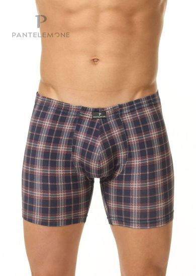 Трусы мужские боксеры удлинённые Pantelemone PMHL-1367, клетка деним