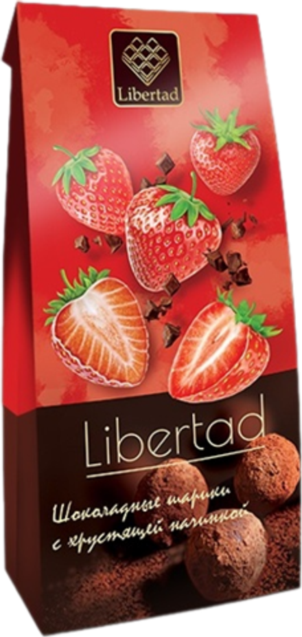 Шоколад Либертад Шоколадные шарики с хрустящей начинкой со вкусом клубники / Libertad Chocoball with Strawberry 60г